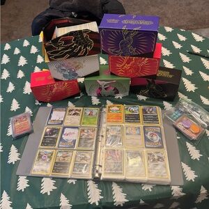 Pokemon Trading Cards Collection - Red, Purple, Gold, Black